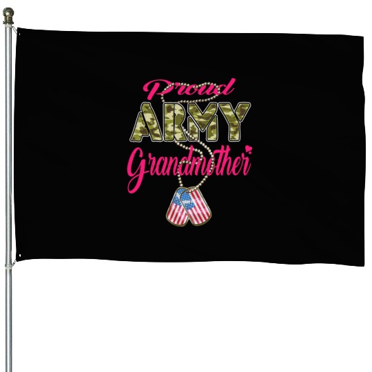 Proud Army Grandmother Us Flag Dog Tag Military Gr House Flags