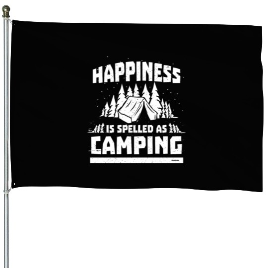 Camping saying forest tent nature outdoor House Flags
