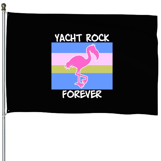 Yacht Rock Forever House Flags 80s Style flamingo