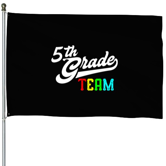 5Th Grade Team Baseball Style Teacher Team House Flags
