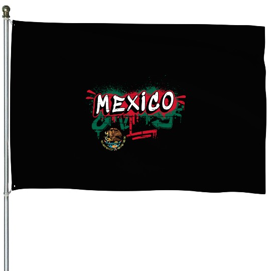 Mexico flag graffiti design House Flags