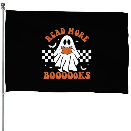 Cute Booooks Ghost Read More Books Funny Teacher House Flags