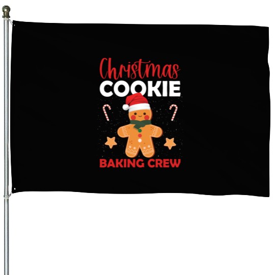 Christmas Cookie Baking Crew House Flags