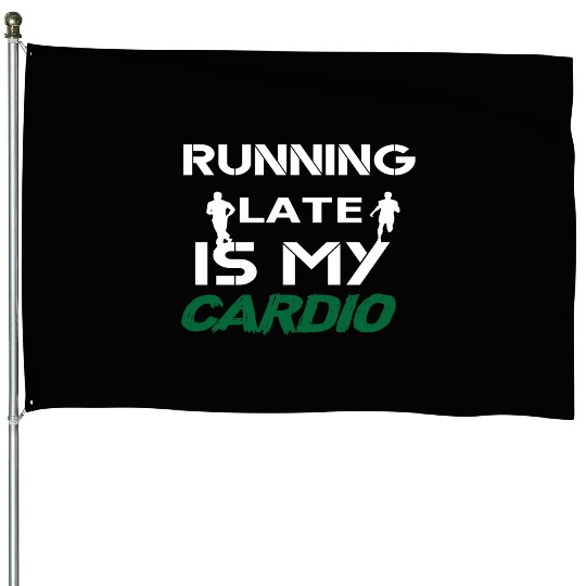 Running Lover Quote Cardio Exercise House Flags