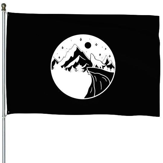 Wolf on the Mountain House Flags