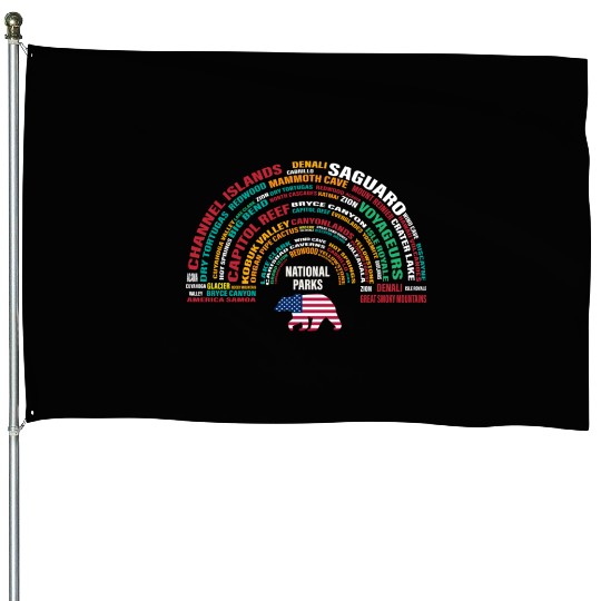 US National Parks, National Park, Denali, Redwood House Flags
