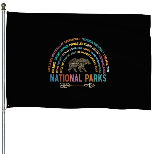 US National Parks, National Park, Denali, Redwood House Flags