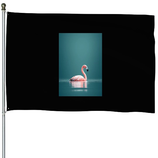Flamingo im See House Flags