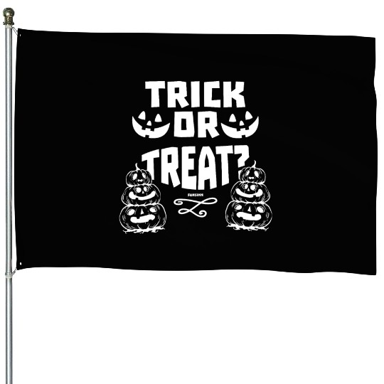 Halloween Party Trick Or Treat Jack O Lantern House Flags