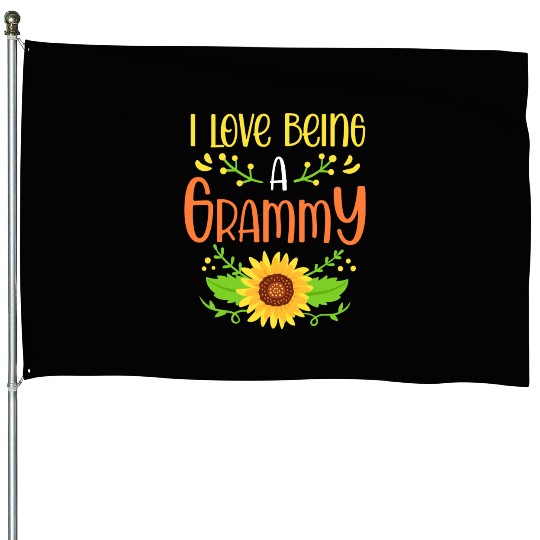I Love Being A Grammy Floral Grandma Mothers Day House Flags