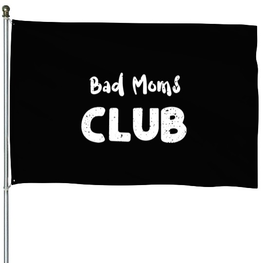 Bad Moms Club - Cheetah House Flags