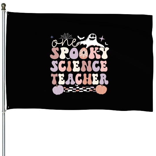 Science Teacher Halloween Science Teaching Gift House Flags