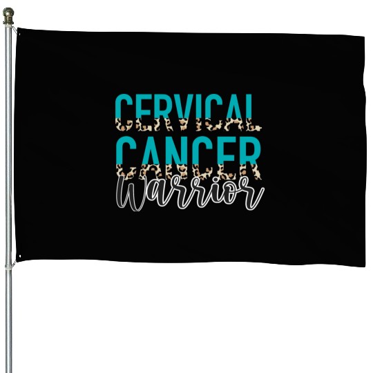 Cervical Cancer Awareness Month Warrior Teal White House Flags