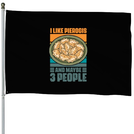 Retro Vintage Polish Cuisine Humor For Pierogi House Flags