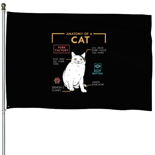 Funny Weird Cat Meme Smiling, Anatomy of A Cat House Flags