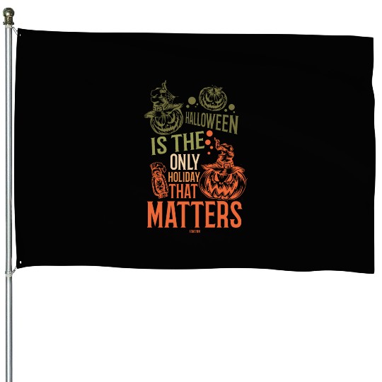 Halloween Horror Pumpkin Party House Flags