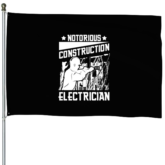 Electrician Construction Electrician House Flags