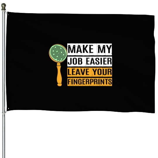 Funny Forensic Science Humor Crime Detective House Flags