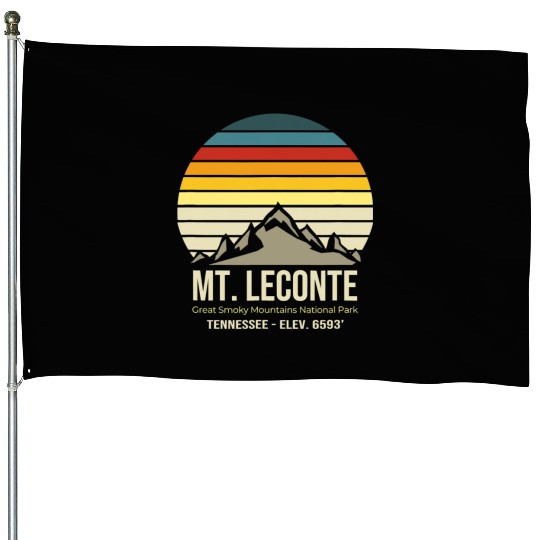 Mt LeConte Great Smoky Mountains Vintage Tennessee House Flags