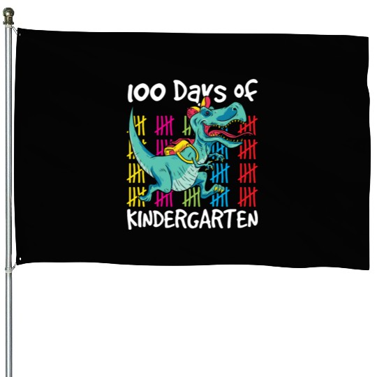 100 Days Of Kindergarten Sweet Cute Sayings Team House Flags