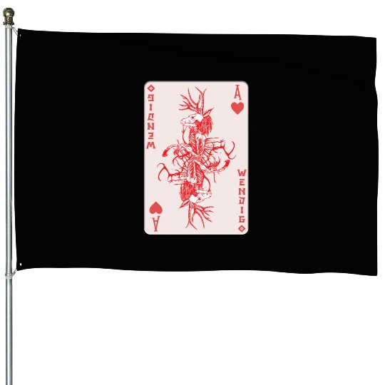 Folk Creature Wendigo Card Halloween Cryptid House Flags