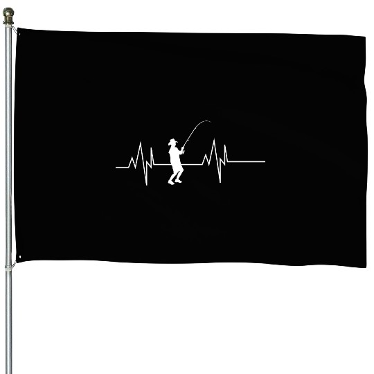 Fishing Heartbeat House Flags
