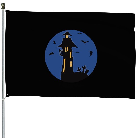 Halloween Haunted House House Flags
