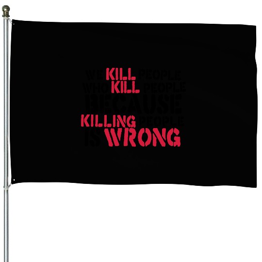 Anti War Saying - Ukraine Russia Peace No Killing House Flags
