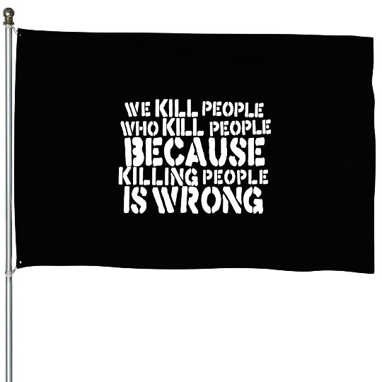 Anti War Saying - Ukraine Russia Peace No Killing House Flags