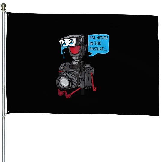Sad Photo Camera Crying Photographer Joke Gift Pho House Flags