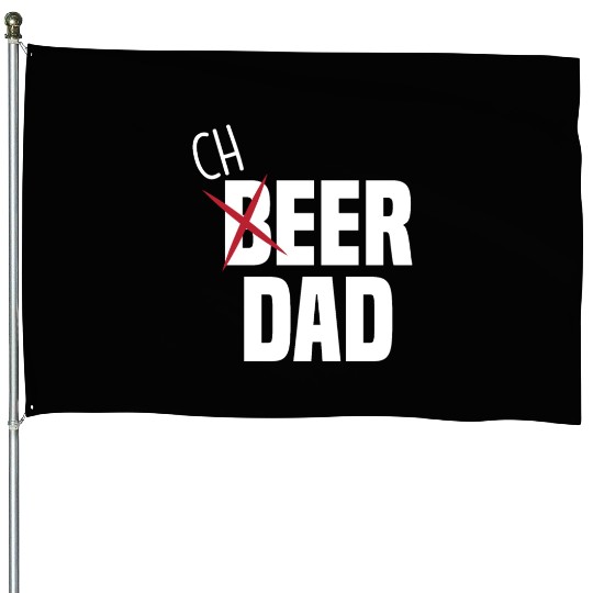 Funny Cheer Dad Cheerleading Dad Beer House Flags