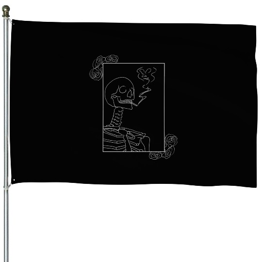 Death with zigarette House Flags