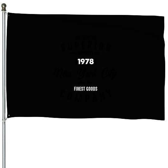 New York City Born In 1978 Vintage Birthday House Flags