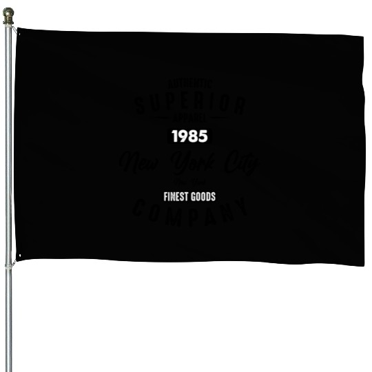 New York City Born In 1985 Vintage Birthday House Flags