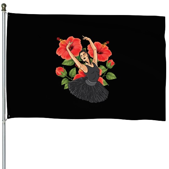 Ballerina Dancer Ballet Dancer Gift House Flags