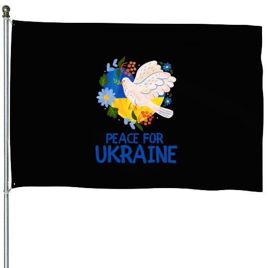 Peace For Ukraine House Flags