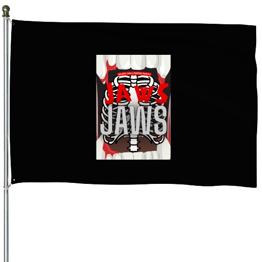 Jaws Halloween House Flags
