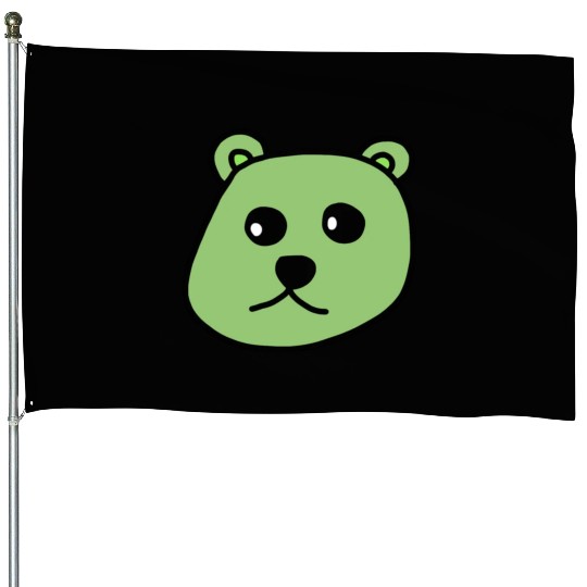 green teddy bear House Flags