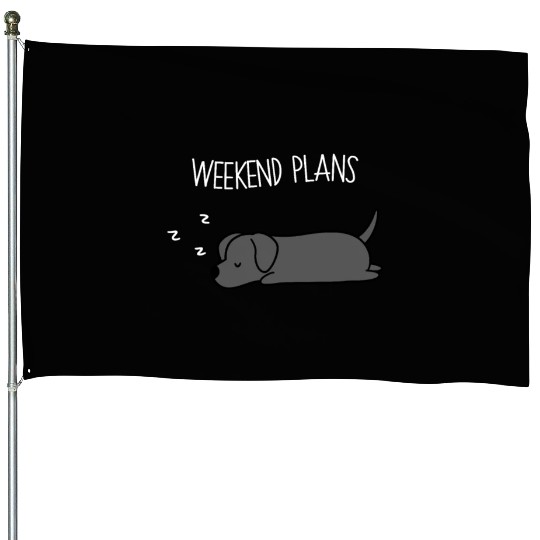 Weekend Plans Great Dane House Flags