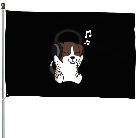 Music Lover German Shorthaired Pointer House Flags