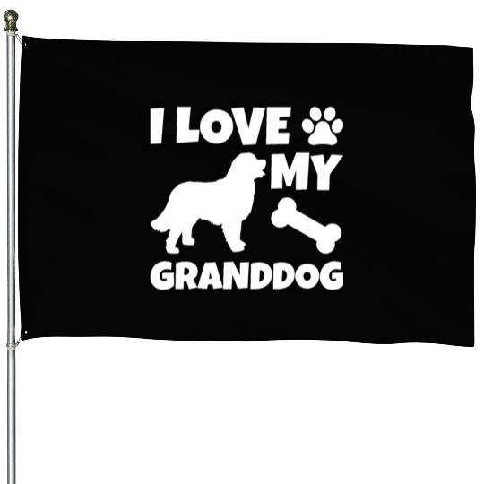 I Love My Granddog Bernese Mountain Dog House Flags
