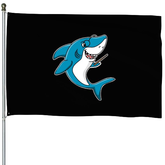 Teacher shark .. school student lessons enrollment House Flags