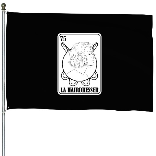 Hairdresser Hairstylist Card House Flags