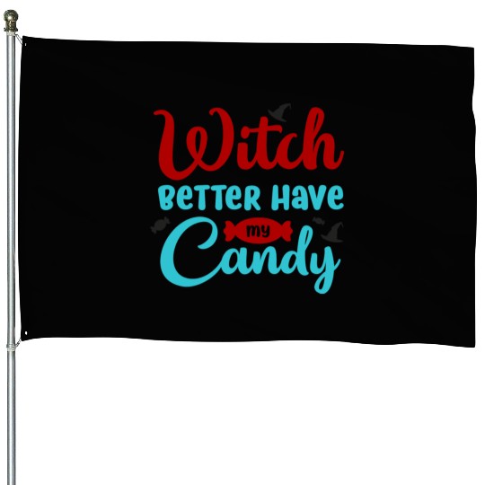 Halloween night story series House Flags