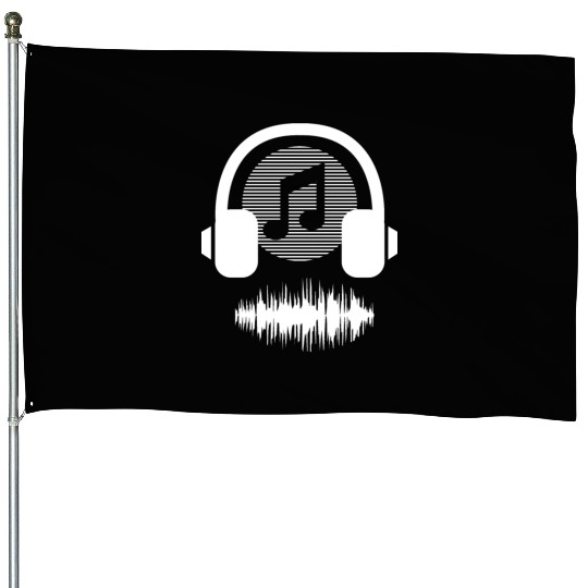 musica headphones novelty fun style 80s song House Flags