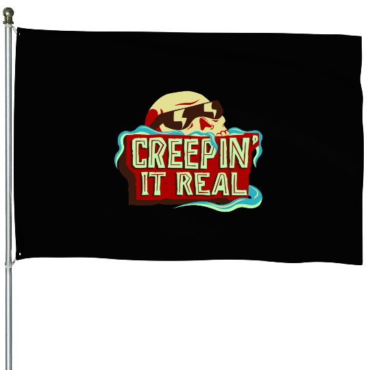 Halloween night story series House Flags