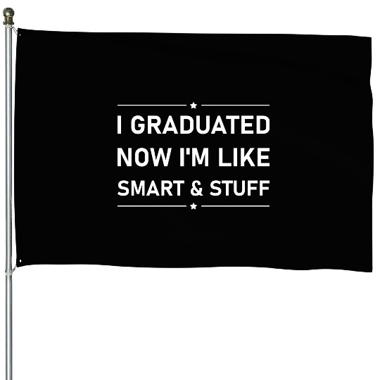 Funny College High School Graduation Gift Senior House Flags