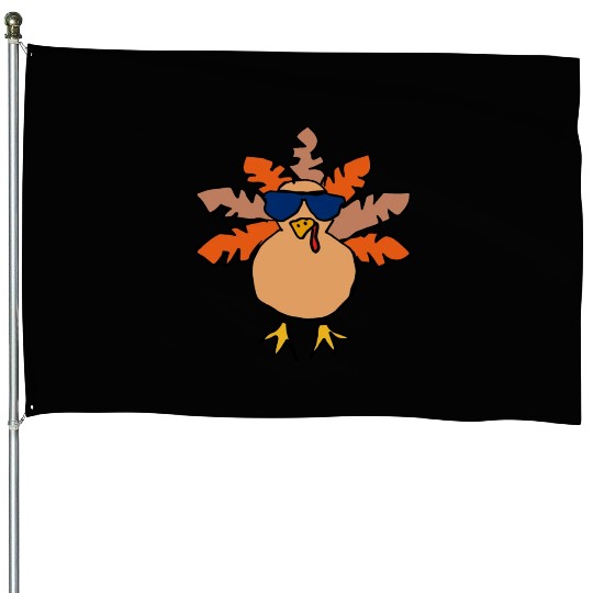 I'm The Sleepy Turkey Happy thanksgiving Thankful House Flags