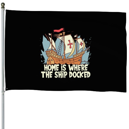 Columbus Day 1492 House Flags