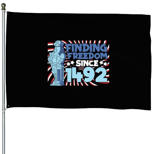 Columbus Day 1492 House Flags